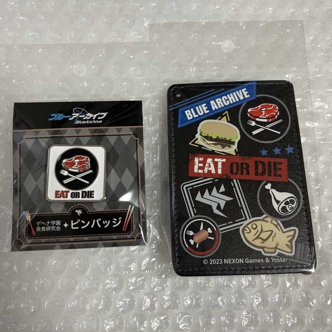 Amazon.co.jp: ブルアカ 美食研究会 パスケース ピンバッジ OEQXPHCI